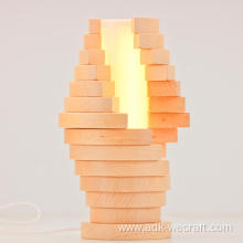 Twisting Light Wooden Decorative Table Lamp